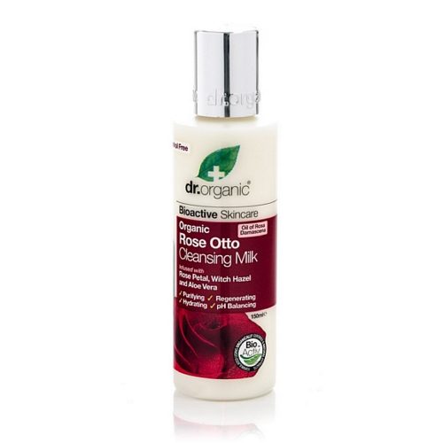 Latte detergente Bio alla Rosa per pelle secca Dr Organic