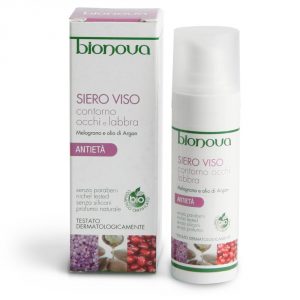 Siero contorno occhi e labbra Argan & Melograno Bionova
