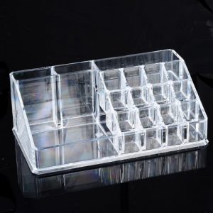 Supporto porta trucco trasparente
