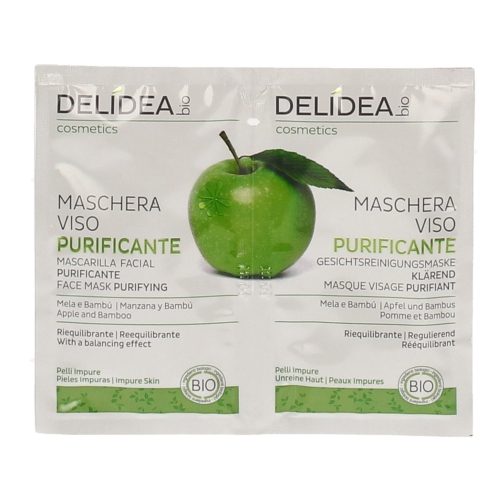 Maschera viso purificante Mela e Bambù Delidea