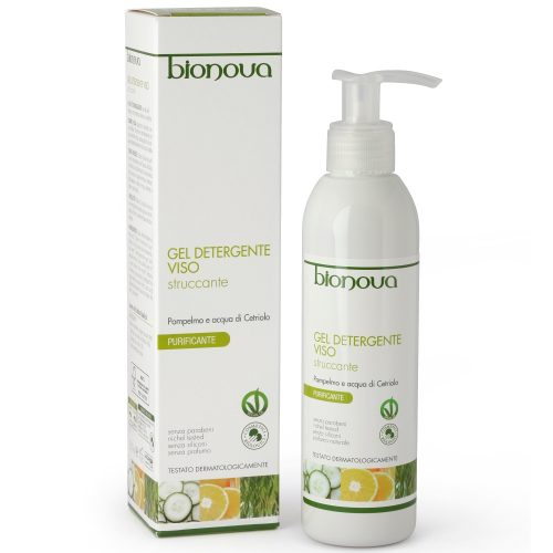 Gel detergente viso struccante Pompelmo e Cetriolo Bionova