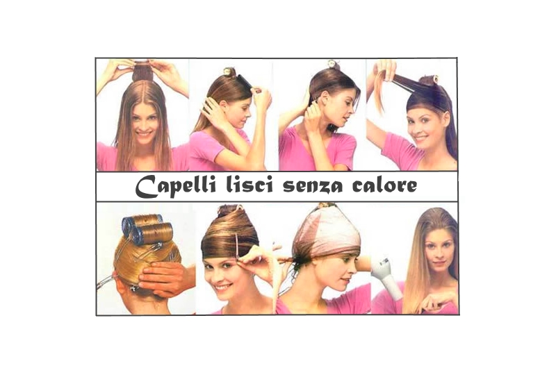 Capelli lisci senza piastra né calore