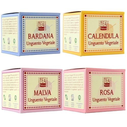 Unguento vegetale Rosa – Malva – Bardana Calendula Tea Natura