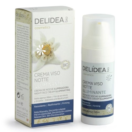 Crema viso notte illuminante Stella alpina e Ribes Delidea