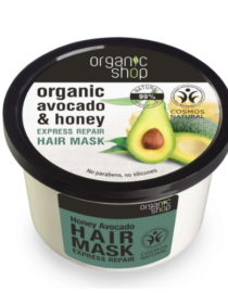 maschera capelli avocado e miele organic shop