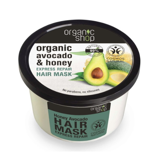 Maschera capelli Avocado & Miele Organic Shop