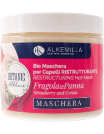 maschera capelli ristrutturante fragola e panna alkemilla