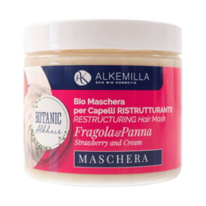 Maschera ristrutturante per capelli Fragola e Panna Alkemilla
