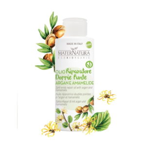 Olio riparatore doppie punte Argan e Amamelide Maternatura