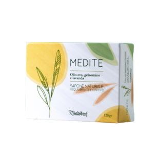 Sapone artigianale Olio extravergine d’Oliva, Lavanda e Gelsomino Mediterrah